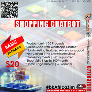 bkAfricaZim Product: Shopping ChatBot - Basic