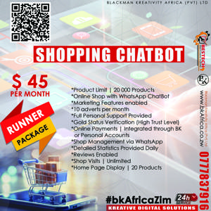 bkAfricaZim Product: Shopping ChatBot - Runner